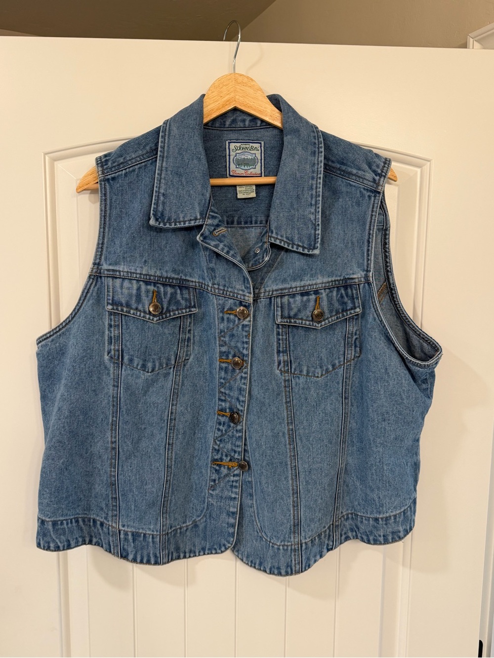 St. John's Bay Blue Denim Sleeveless Vest